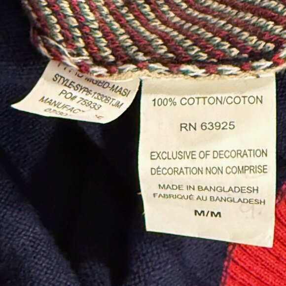 Ugly Christmas Sweater Golfing Santa Mens Medium Multicolor Pullover Novelty - Picture 7 of 7